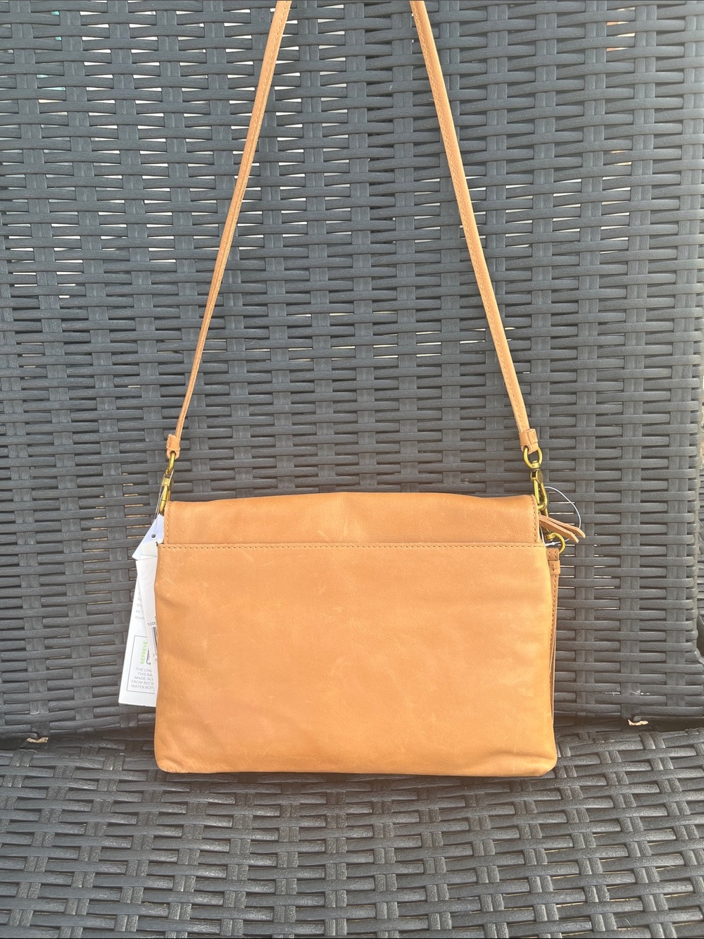 The Sak Tan Leather Crossbody with Whipstitch Accent - Picture 2 of 7